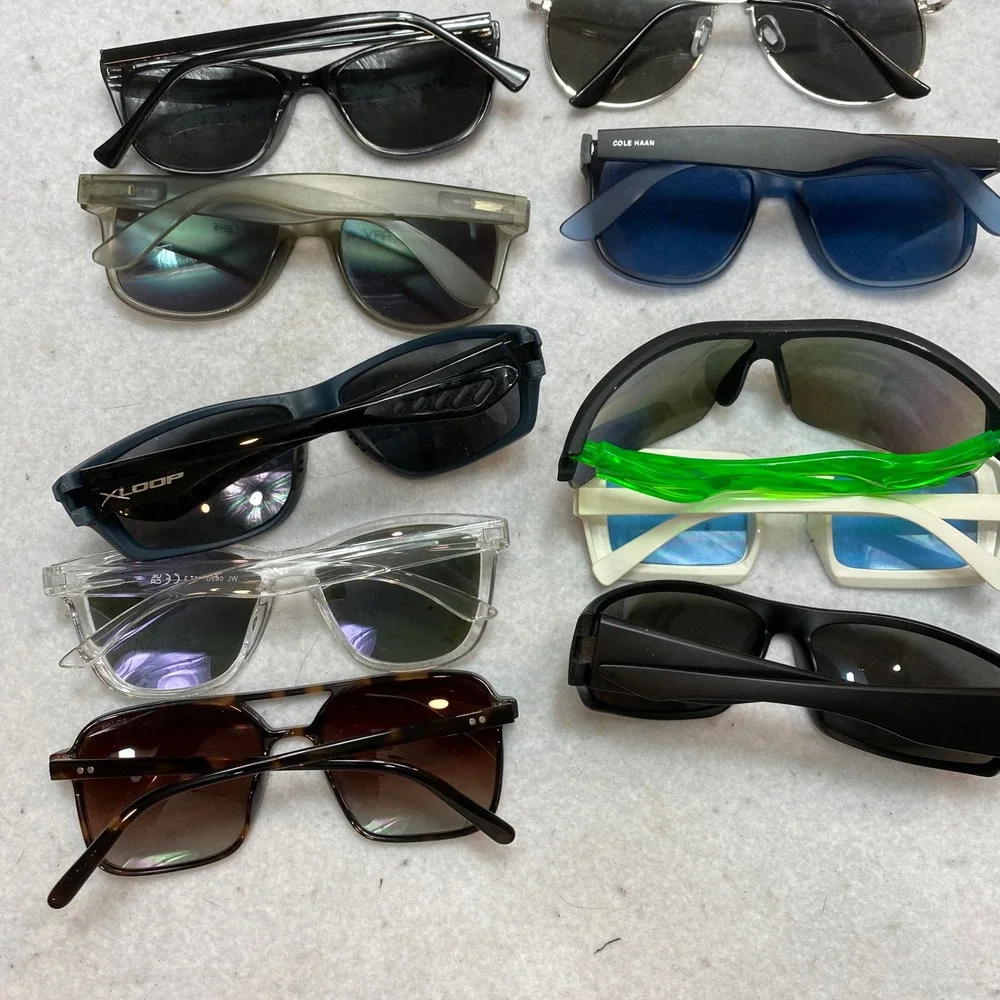 Lot Of 20 Mixed Sunglasses Unisex OS Multi Aviator Sport Shield Bundle